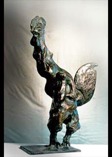 Gallo - scultura in bronzo