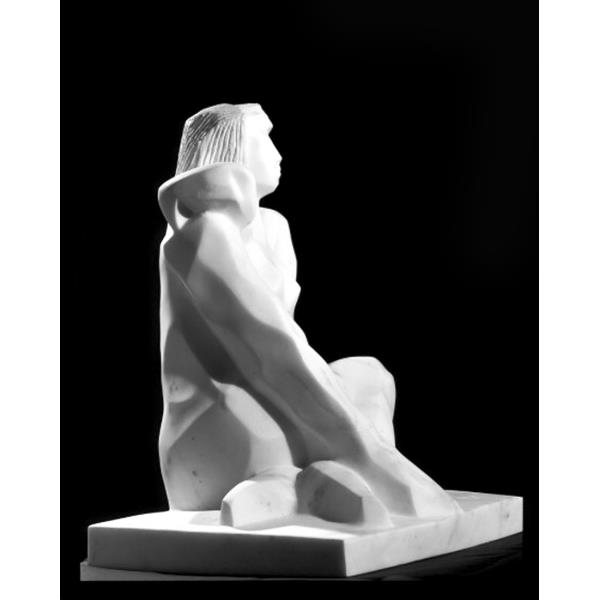 Femme à l'oiseau - 1995 - white Carrara marble