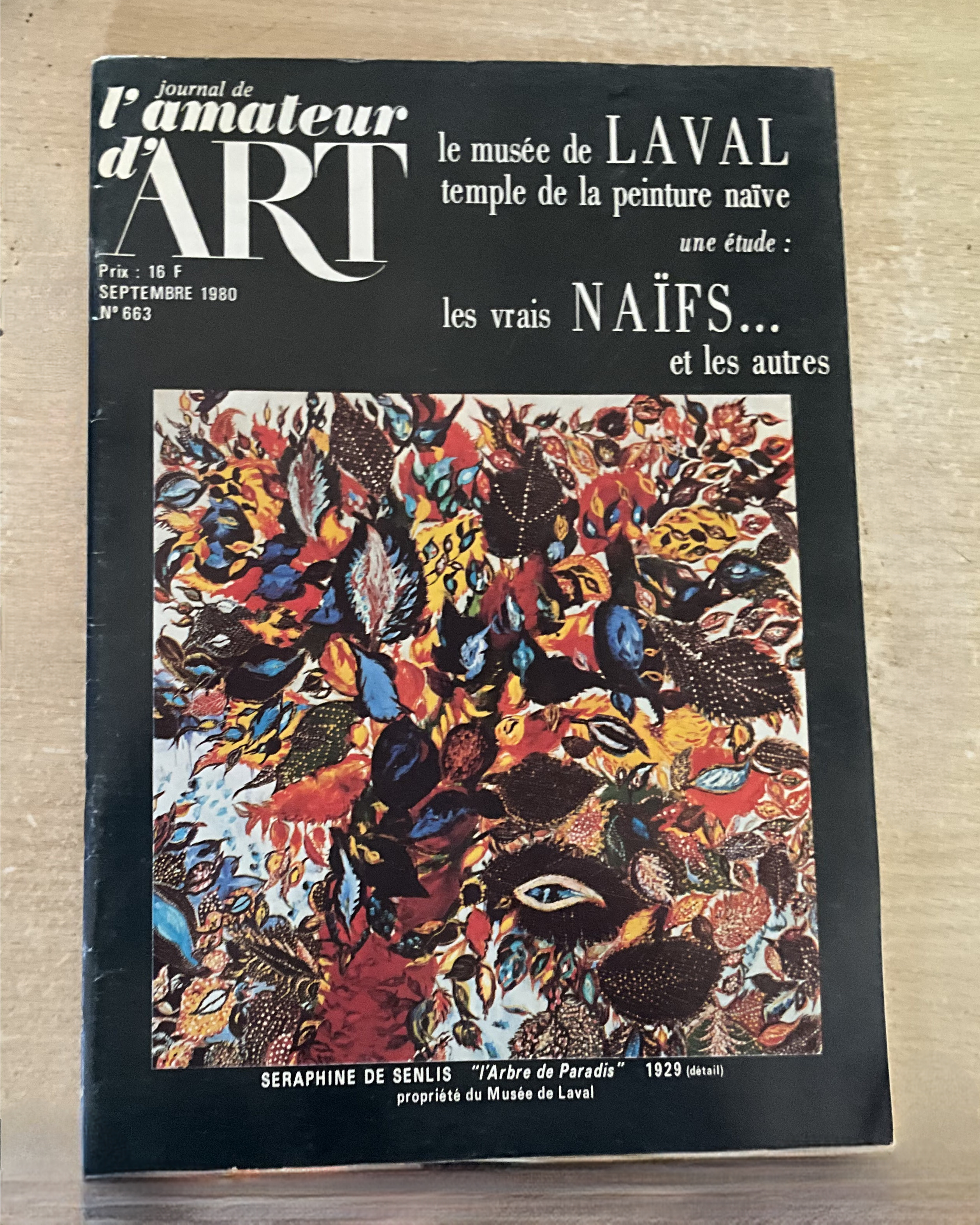 Journal de l’amateur d’Art — settembre 1980